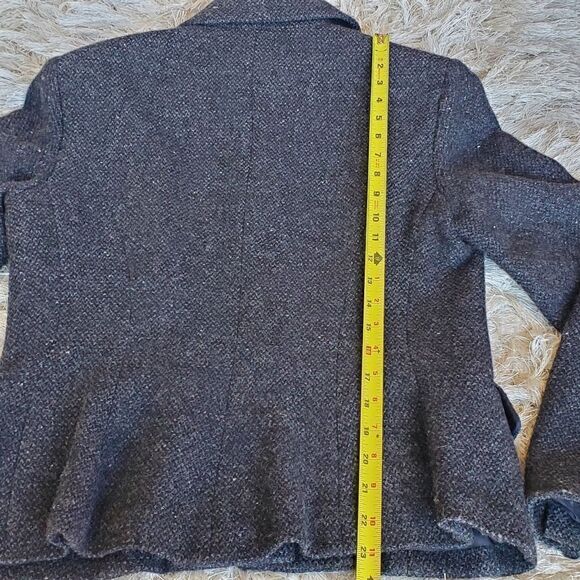 Lauren Ralph  Lauren Blazer Charcoal Gray Size 12  Wool Blend - Picture 7 of 8